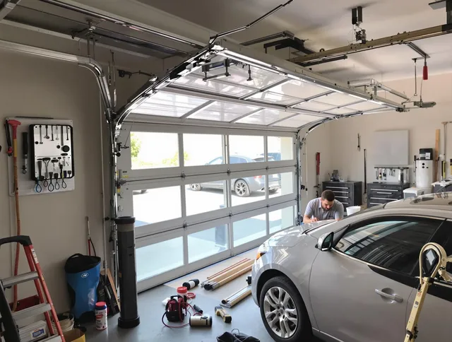 Garage door noise reduction service by Longmeadow Garage Door Repair in Longmeadow